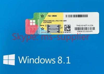 China Microsoft Windows 8.1 Pro Pack OEM Upgrade 32 Bit / 64 Bit With English Retail Box for sale