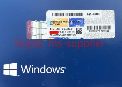 China Microsoft Online Activation Windows 7/ 8.1 / 10 Pro COA License Sticker OEM Key Multi Language for sale