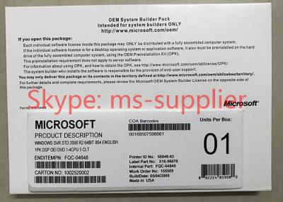 Chine 25 norme 2008, entreprise d'OEM R2 de Windows Server de l'anglais de CLT de serveur de fenêtre à vendre