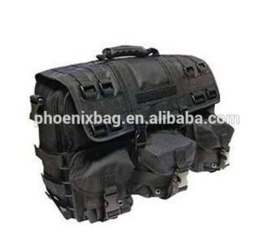 China 600D Polyester MOLLE Black Tactical Laptop Field Briefcase Military Shoulder Bag for sale