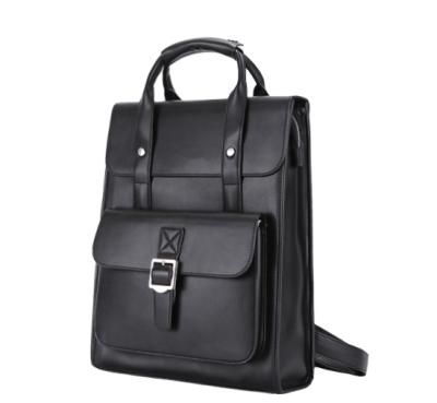 China Fasion 2021 New Design Rock Genuine Leather Bag 14 Inch Laptop Bag High Quality Leather Backpack Bag for sale