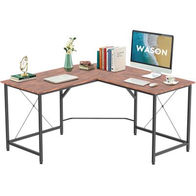 China 2021 modern new design corner office gaming desk for two computers for sale