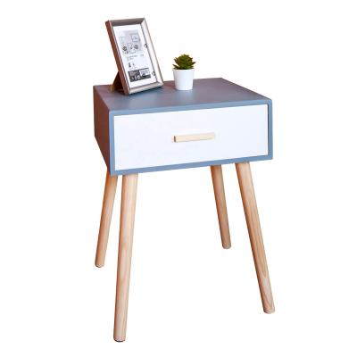 China Customizable Wholesale Furniture Solid Wood Bedroom Table Nightstand With Drawers Bedside Wood Side Table for sale