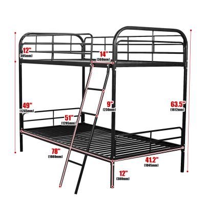 China Dormitory Bed Metal Bunk Bed Apartment Bed Metal Adult Bunk Bed For School for sale