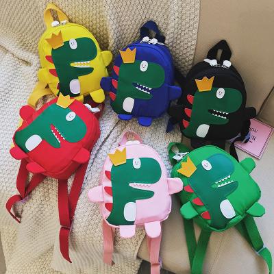 China Wholesale Hot Selling Cute Green Dinosaur Cartoon Design Kids Cute Gift Backpack Children School Bag for sale