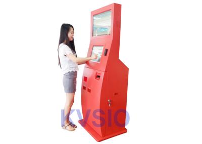 China Dual Monitors Bill Payment Kiosk Anti Vandalism Hard Disk 500G Storage for sale