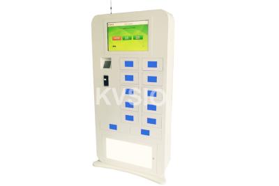 China 22 Inch Touch Screen Mobile Phone Charging Kiosk Locker Station Customized Logos for sale