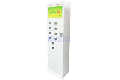 China Modern Advertising Charging Station Kiosk , Cell Charging Kiosk Powder Coating for sale