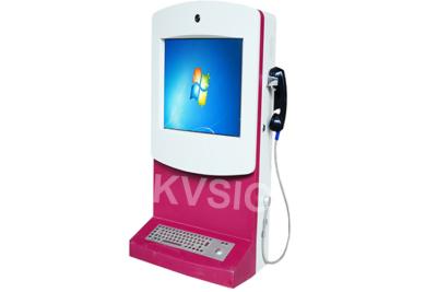 China Compact Designed Wall Mounted Kiosk IP65 Degree Metal Keyboard With Trackball for sale