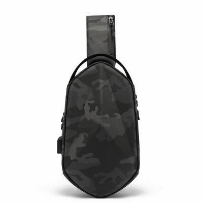 China With USB men's cross-body shoulder bag leisure sports anti-pressure bag simple outdoor student chest bag for sale