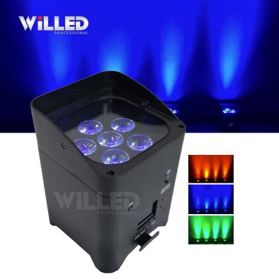 China Freedom Par 6* 18w UV rgbaw Wireless Stage Light Concert Battery Cable Uplight Wedding Stage Battery Light for sale