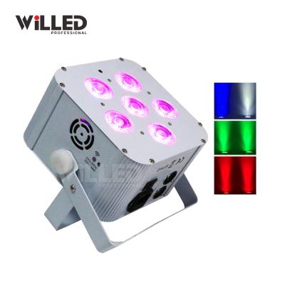 China 6x 18w Gig Led Par Rechargeable Remote Control Battery Operated Truss Flat Par for sale