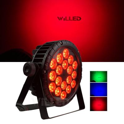 China Outdoor Concert Flat Par Light Wedding Event 18x ​​10W Waterproof Slim Flat LED Par Light for sale