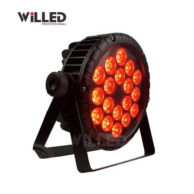 China Battery uplight outdoor stage wedding event 18x10W waterproof slimpar LED par light for sale