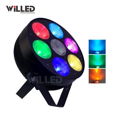 China parcan led concert stage lights 7* 40W pixel DMX RGB DJ disco club party parcan led flat par light for sale