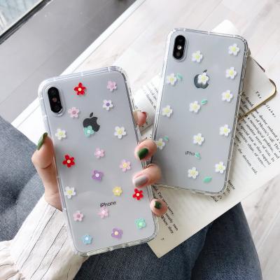 China For iPhone XS Max Flower TPU Custom Printing Soft Clear Silicone Phone Cover Shockproof Case Printing Senlancase For iPhone XS Max Shockproof Case for sale