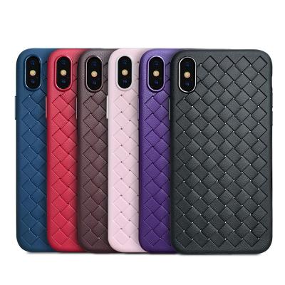 China Senlancase Colorful Braided Armor Grid Silicone TPU Phone Case For iPhone XS Max Back Cover for sale