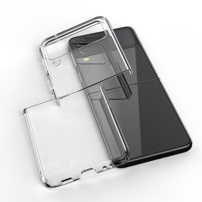 China Senlan New Arrival Anti-drop 1.5mm Anti-drop 1.5mm PC Phone Case Crystal Clear Transparent Cover For Samsung Z Flip 3 for sale