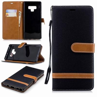 China Colorful For Samsung Galaxy Note 9 Case Luxury Premium Jeans Wallet Flip Cover Stand Mobile Phone Leather Case for sale