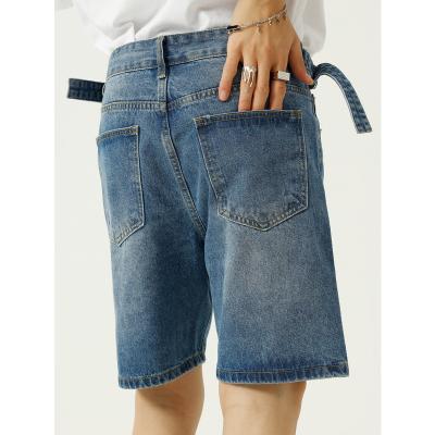 China Breathable 2022 Men Jeans Short Summer blue Knee Length Casual Denim Jeans Shorts for sale