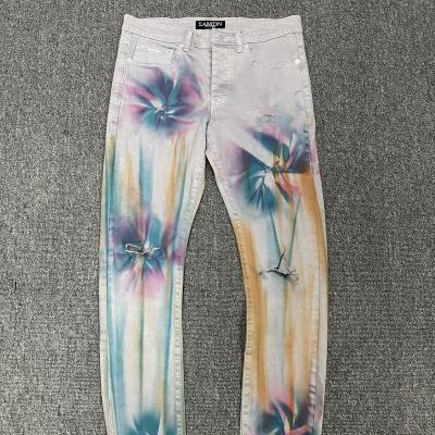 China Tie Dye Factory Custom Wholesale Durable Straight Jeans Male Winter Men Jeans Trousers Latest for sale