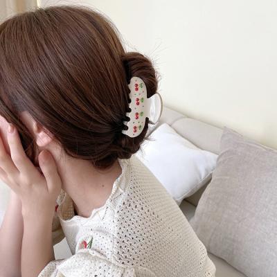 China Cherry Rhinestone Acetic Acid Hair Clips French Cherry Rhinestone Acetic Acid Hair Clips H0025 For Women Fruit Hairpins Cute Elegant Hair Accessories Jewelry for sale