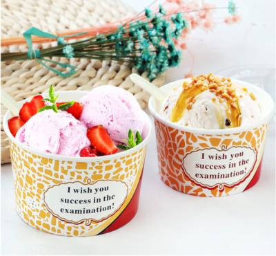 China Reliable Disposable Ice Cream Paper Cups 16oz 18oz 20oz Ice Cream Paper Cups Custom Yogurt Paper Cups for sale