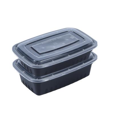 China Recyclable Cheap China Factory Restaurant Disposable Plastic Bento Lunch Fast Food Storage Containers Take Away Meal Prep Packaging Box for sale