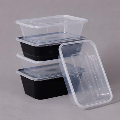 China Heatable Bpa Free Disposable Plastic Take Away Airtight Food Container Microwave Freezer LeakProof Heatable Transparent Lunch Storage Box for sale