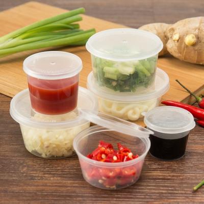 China Recyclable Rich Styles And Sizes Plastic Cups With Chocolate Dip Reusable Indian Dipping Sauces Cups for sale