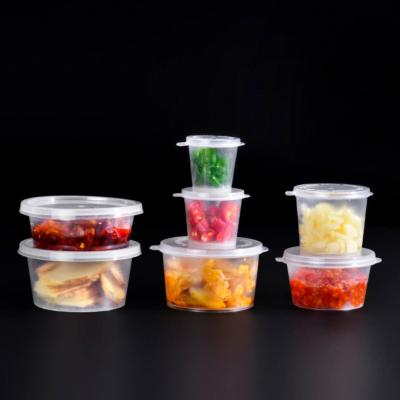 China Recyclable Factory Hot Sale Multi-sizes Good Quality Seal Sauce Cup Box With Lid for sale