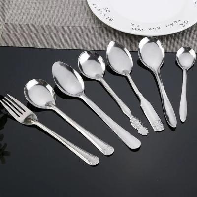 China Cheap Viable Gift Metal Spoon Fork Cutlery Set Stainless Steel Spoon Fork For Sales Promotion for sale