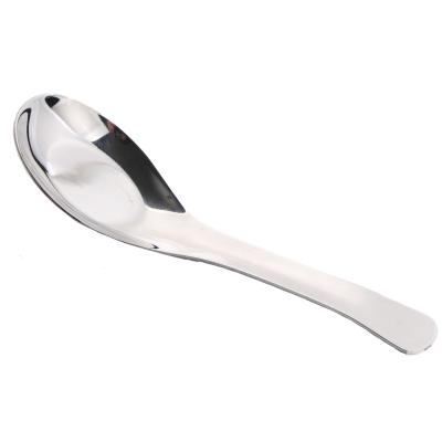 China Sustainable Reusable Table Spoon Simple Chinese Classic Durable Metal Spoon for sale