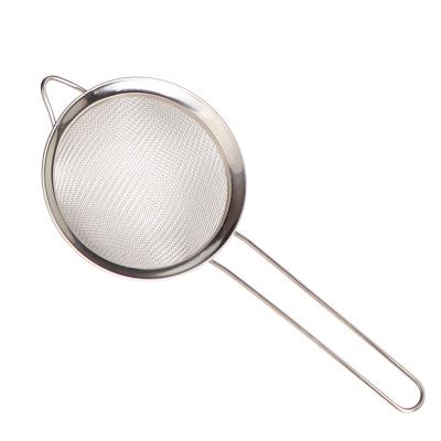 China Viable multifunctional stainless steel fine mesh strainer stainless steel ramen spoon sieve water strainer for sale