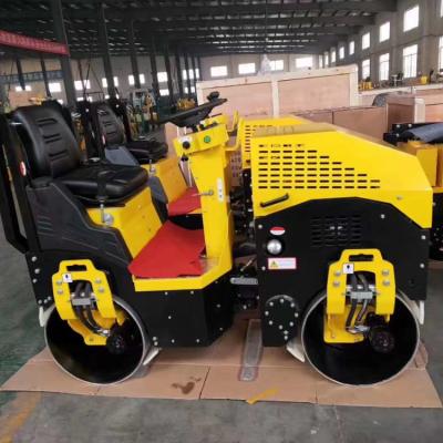 China Building Material Shops Small Handheld Construction Machine Two-wheel Tandem Road Roller for sale