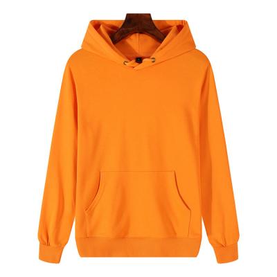 China Anti-Wrinkle Logo RTS Fleece Orange Front Kangaroo Pockets Gray Custom Apparel Pullover Streetwear Fabrics Women's Hoodies&Sweatshirts for sale