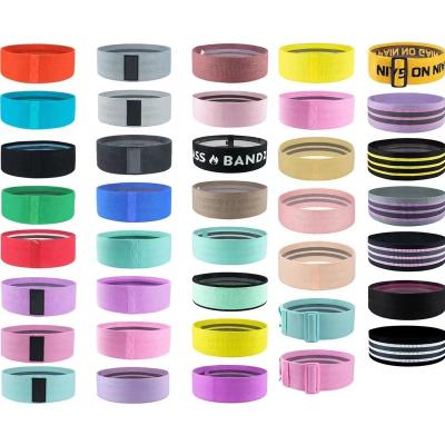 China Multifunctional Durable and High Elastic Strength Yoga Exercise Bands Booty Hip Fabric Resistance Bands for sale