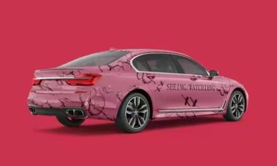 China Beeldverhaal Monomeric Roze Vinylbroodje, Omslag van de de Kleuren Veranderende Auto van 50mic de Vrouwelijke Te koop