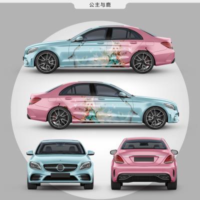 China La princesa y la película cambiante del coche del color de cartel de los ciervos, abrigo monomérico del vinilo del cambio del color en venta