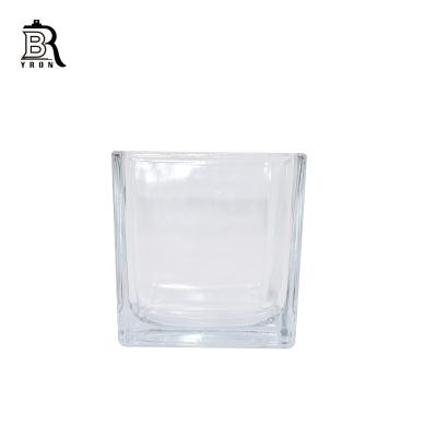 China Home Decoration Zhejiang Make Decoration Wholesale Luxury Logo Clear Glass Candle Cup Custom Made for sale