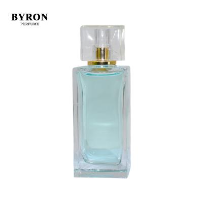 China Personal Care Clear Glass Perfume Bottle 50ml Perfume Glass Bottle Square Glass Bottles For Perfume With Spray Cap for sale