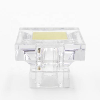 China Non Spill 15mm Square Acrylic Perfume Capsule Perfume Fancy Cap 13mm for sale