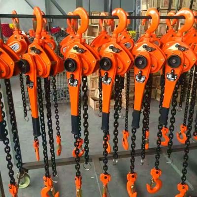 China Building Material Shops Price Ex-factory Orange / Yellow / Green / Blue Ratchet Hoist / Chain Lever For Lifting Goods for sale