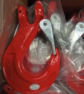 China Hot Selling Heavy Industry At Low Prices Red/Organge Self/Yellow/All Color Locking Clevis Hook For Chain Sling for sale