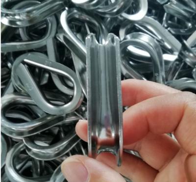 China Factory direct sales carbon steel primary color G411 G414 carbon steel wire rope thimble for wire rope fittings 3-30mm for sale