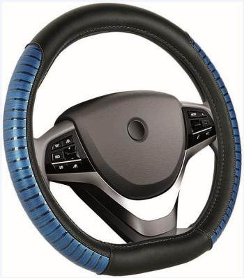 China M4 38cm DE LUXE Durable 3 Spoke PU Material Steering Wheel Cover for sale