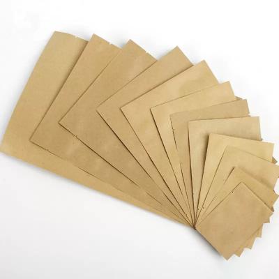 China Recyclable Custom White Brown Kraft Paper Craft Paper Stand Up Degradable Papel Bolsa Paper Bags Bio Tea Packaging Bag Wrapping Paper With LOGO for sale