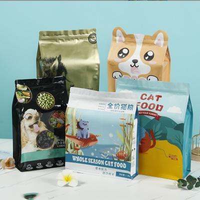 China Custom Recyclable Printed Recyclable Plastic Moisture Proof Pet Bag Zip Lock Cat Dog Pet Food Packaging Bags for sale