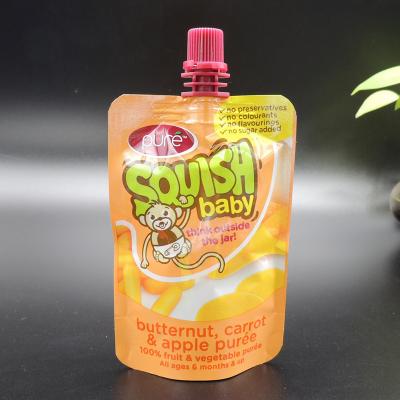 China Disposable manufacturer of flexible pouch spout doypack packaging plastic spout packaging bags plastic pouches bags for sale