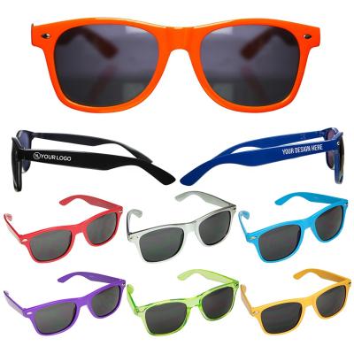 China Best Promotional Cheap Single Custom Printed LOGO Sunglasses Tone Glossy Sweet Fashion Sunglasses for sale